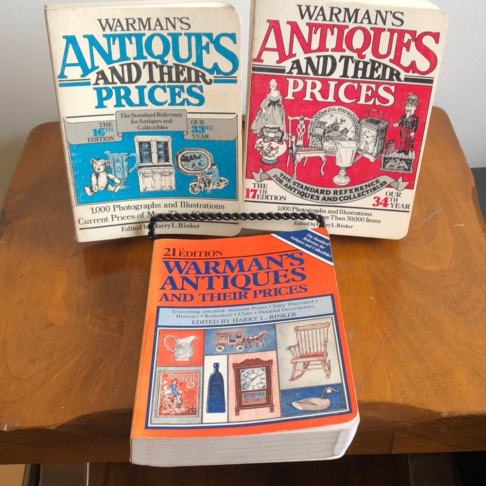 3/$15: (3)Warman’s Antiques & Their Prices Books